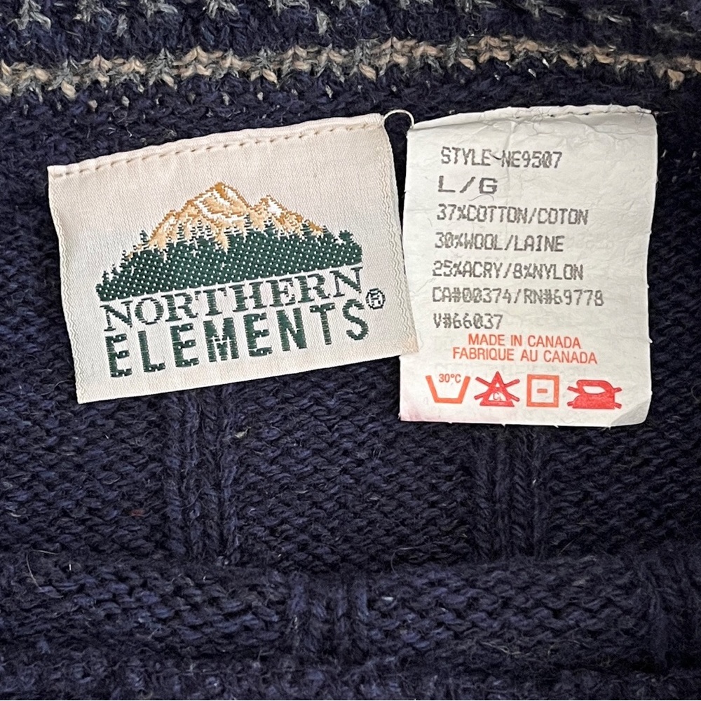 Northern Elements Oversized Wool Blend Crew Neck Knit Sweater - Picture 5 of 11